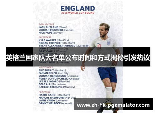 英格兰国家队大名单公布时间和方式揭秘引发热议